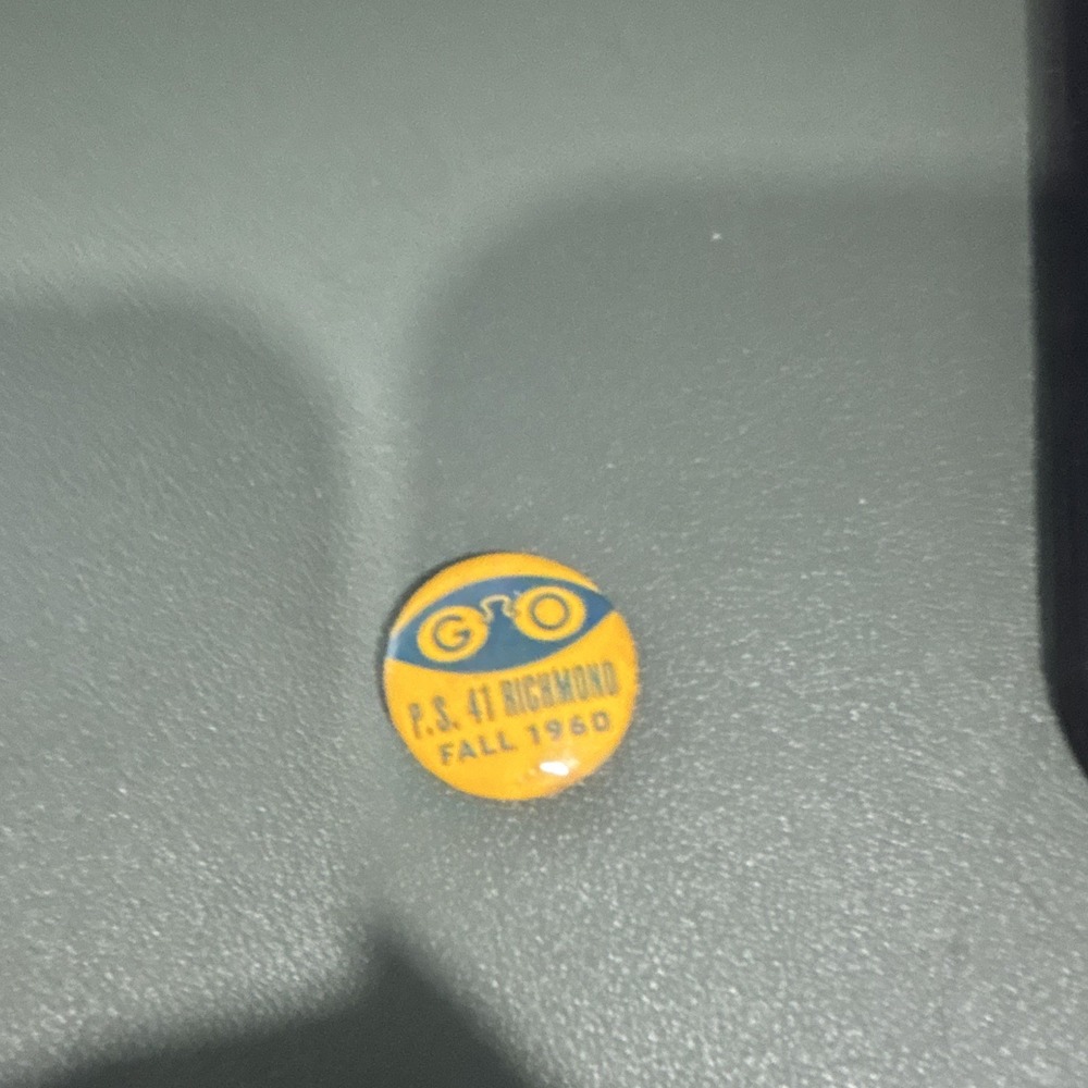 VTG 1960 P.S. 47 Richmond G.O. Student Member Pinback Button Staten Island NYC